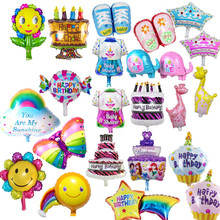 Kids birthday balloons Mini Crown number Balloons Boy Happy birthday candy princess balloon 40*30cm(not include the stander)