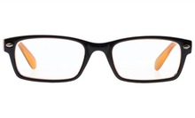 R055 Spring Hinges Black Yellow Reading Glasses W case 0 0 0 5 0 75 1