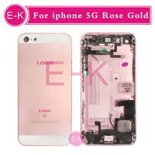 Replacement For IPhone 5 5G Back Cover Battery Full Housing Assembly with Sim Card Tray + Buttons+ Flex Cables Free shipping