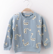Kids Boys Sweatshirt Girls Hoodies Sweatshirt Cotton Sweatshirts Goose Print Pullover O neck Long Sleeve