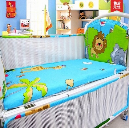 Summer Baby Infant Baby Bedding Set Giraffe character breathable sandwich elastic bed around bedding kit