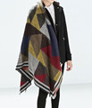 2016 Za Brand Scarf Women Plaid New Designer Unisex Acrylic Basic Shawl and Wrap Female Cashmere