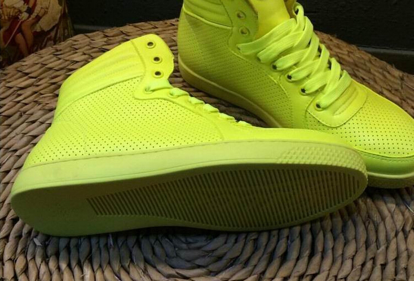 neon training shoes