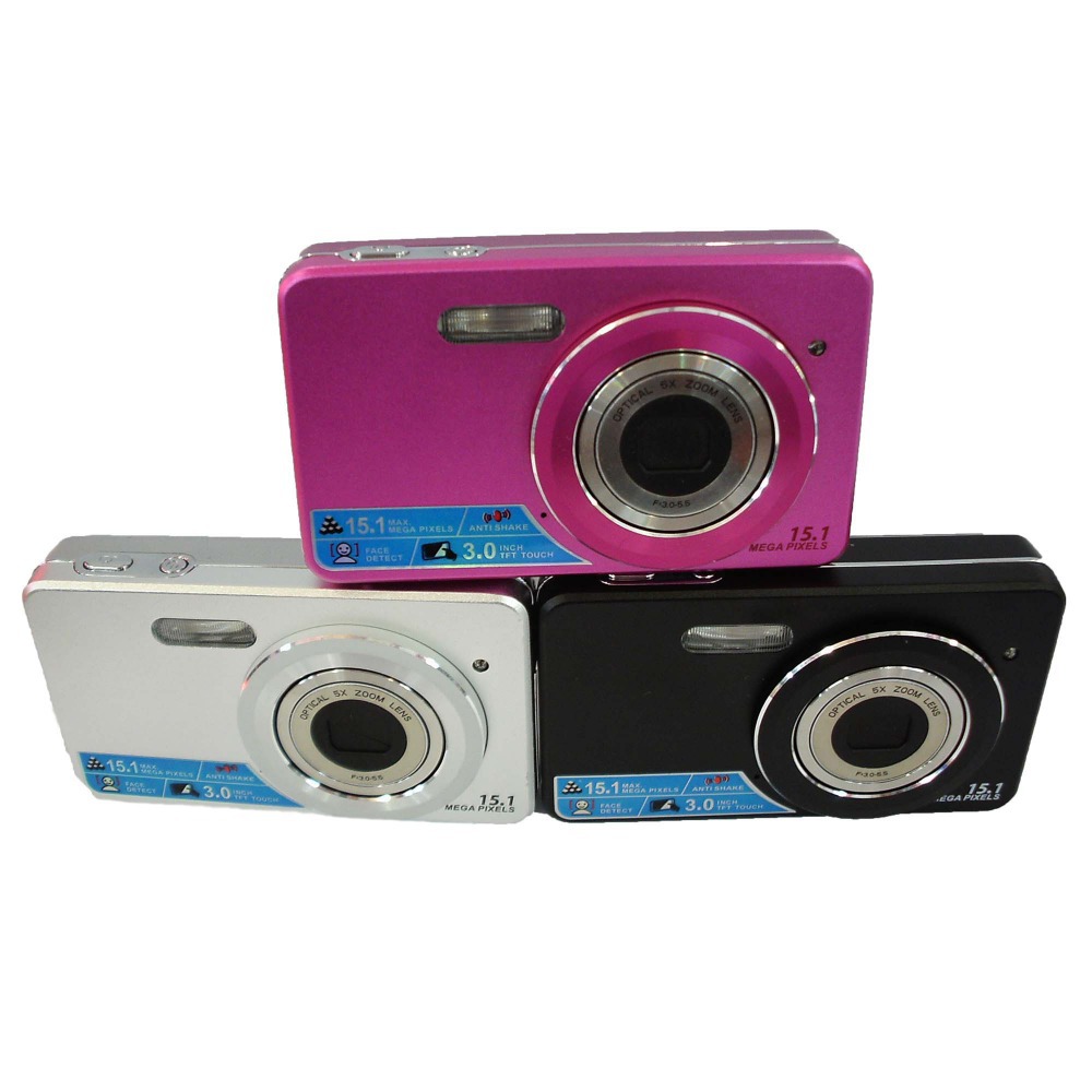 5X Zoom HD 1080P Digital Camera 15MP 3 TFT Smile Capture Anti shake Video Camcorder Free