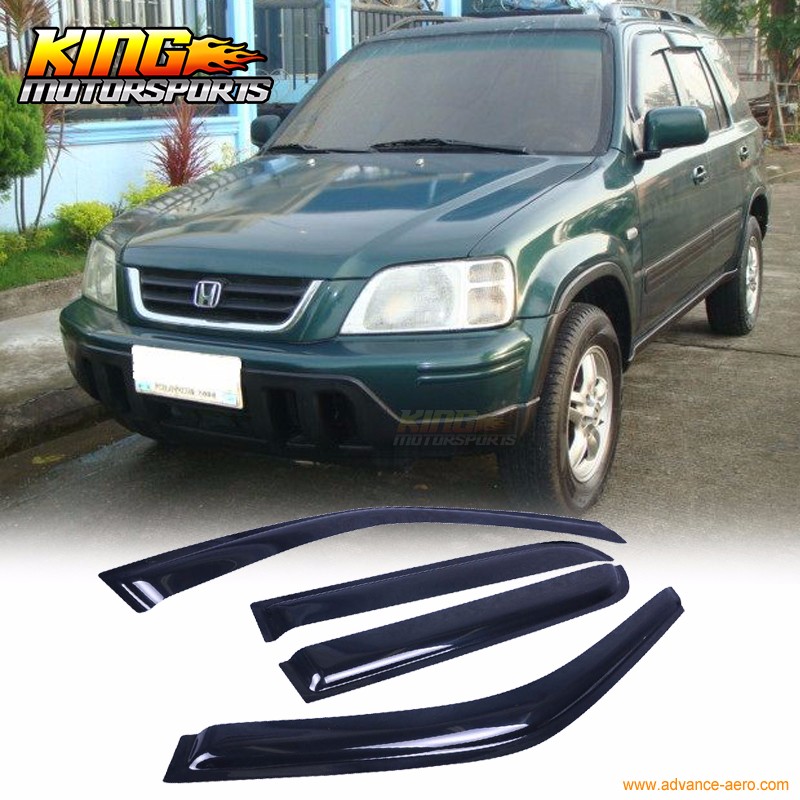 4pcs JDM Smoke Sun//Rain Guard Vent Shade Window Visors Fit 97-01 Honda CRV CR-V