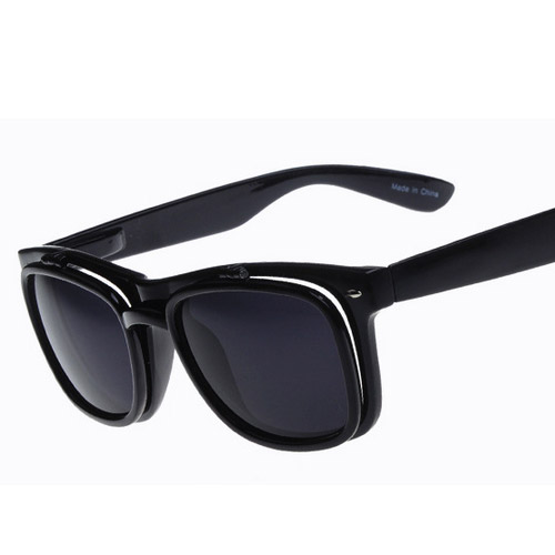 Flip Up Women Glasses Steampunk Double high quality brand design Hot Sale 2015 New Vintage Retro