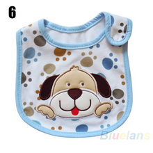 Wholesale Baby Girl Boy Towel Saliva Waterproof New Kids Cartoon Pattern 3 Layer Toddler Lunch Bibs