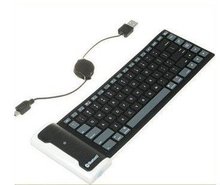 Portable ultra slim wireless bluethooth keyboard foldable silicone waterproof keyboards for ipad iphone Android window mobile