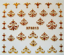 sticker on nails 3D gold nail stickers cut cat butterfly zip love design beauty nail art