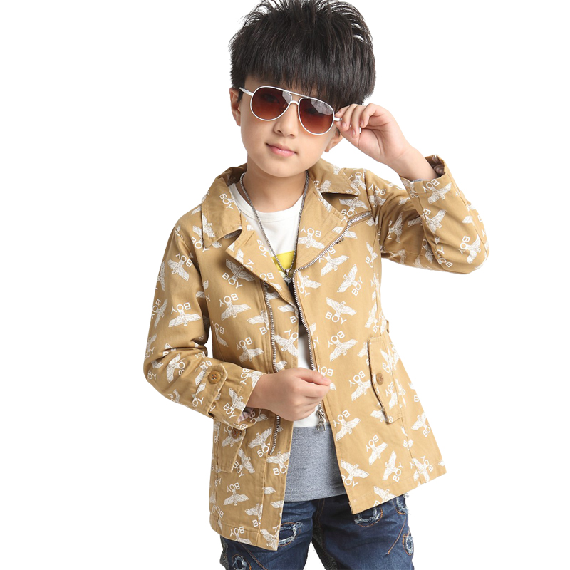 Children's clothing male child  autumn outerwear child clothes child trench boys zipper outerwear