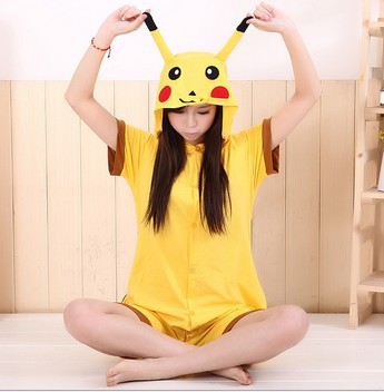 Unisex Summer Kigurumi Pajamas Japanese Animal Halloween Costume コスチューム Adult Sleepwear