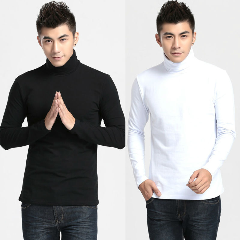 Mens turtleneck long sleeve t shirt