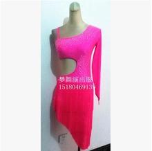 New style Latin dance costume sexy diamond tassel single sleeves competition dress lady latin dance Tango cha-cha dance dresses