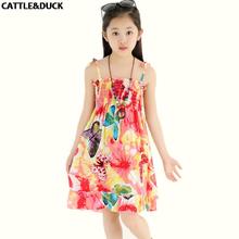 3-8Y Summer Style Butterfly Girl Dress Bohemian Dress For Girls Princess Dresses Baby Girls Clothing Cotton Kids vestidos JRY24