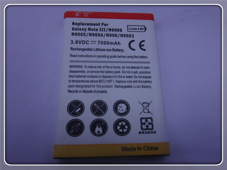 7000       Bateria  Samsung Galaxy  3 III N9000 N9005 Note3 NoteIII N900 N900A N900F