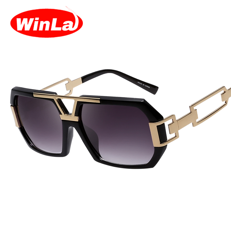 Winla Fashion Unique Sunglasses Male Hollow Vintage Sun ...