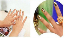 HABI 16pcs Sheet Gold Silver Black Nail Beauty Sticker Waterproof Nails Decals Manicure Nail Art Decorations