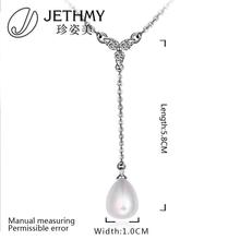 N010 Hot Sale Women Accessories Necklace 18K Gold Austrian Crystal Pendant Necklace Pearl Jewlery Vintage Statement