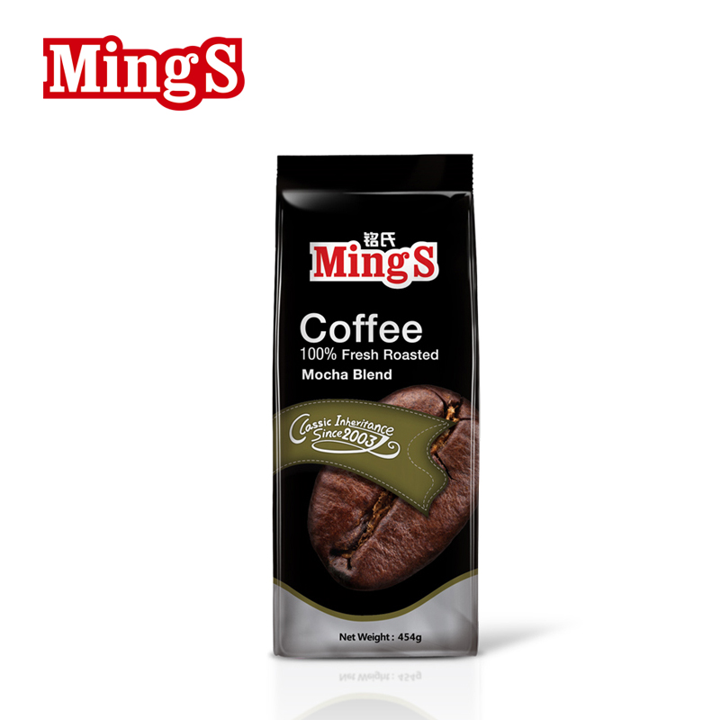 mings black bags mocha coffee beans 454g can to grind beens to be coffee powder for