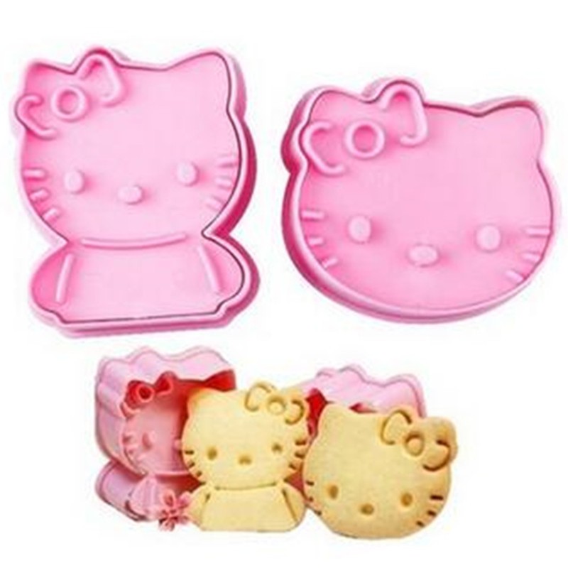 2pcs kitty cookie cutter