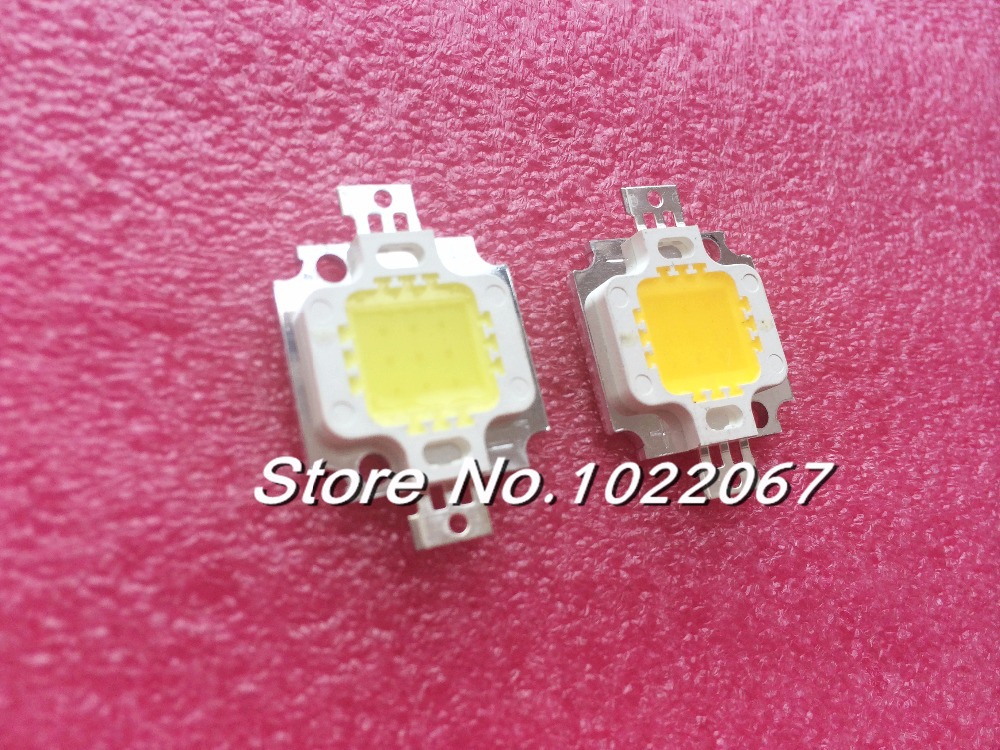 100PCS 10W LED Integrated High power LED Beads White Warm white 900mA 9 0 12 0V