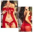 women sexy lingerie costume lace sexy sleepwear set with G string Erotic lingerie Bow set hot