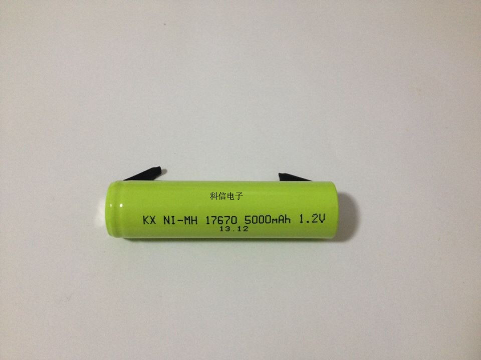 4pcs Original New Ni Mh 1 2V 17670 5000mAh Ni Mh Rechargeable Battery With Pins Free