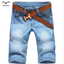 New 2016 summer dress shorts men fashion leisure all-match Light-colored denim shorts XL five pants Korean straight loose