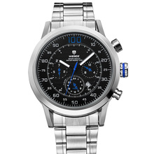 Impermeable 30 M moda exterior deportes Simple WEIDE marca con estilo Casual militar fecha análogo del cuarzo de hombre fecha reloj de pulsera