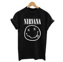 2016 New Women/Mens Rock Band Tops Tees Short Sleeve t shirt Famous Rock Band Nirvana Printed Cotton t-shirt Designer Clothing