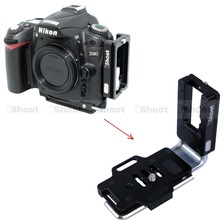 L Vertical Quick Release Plate Camera Bracket Holder for Nikon D810 D800 D750 D700 D610 D600 Battery Grip Tripod Ballheads