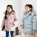 Classics 2016 Girls Cotton padded Clothes Children Winter Jackets Toddler Baby Coats The Genuine Fur Color