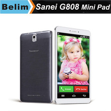 2015 New 8inch Tablet PC Sanei G808 Quad core MTK8382 IPS Screen 3G Mini Pad 8.0MP Dual Camera GPS Navigation Kid’s Tablet Phone