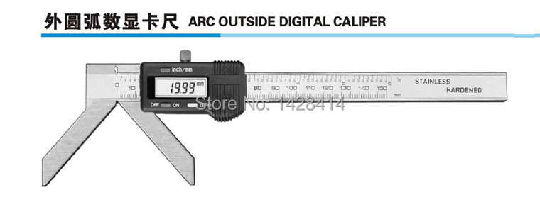 INSIZE 1189-150B Electronic Arc Radius Caliper 2-6 5-150 mm