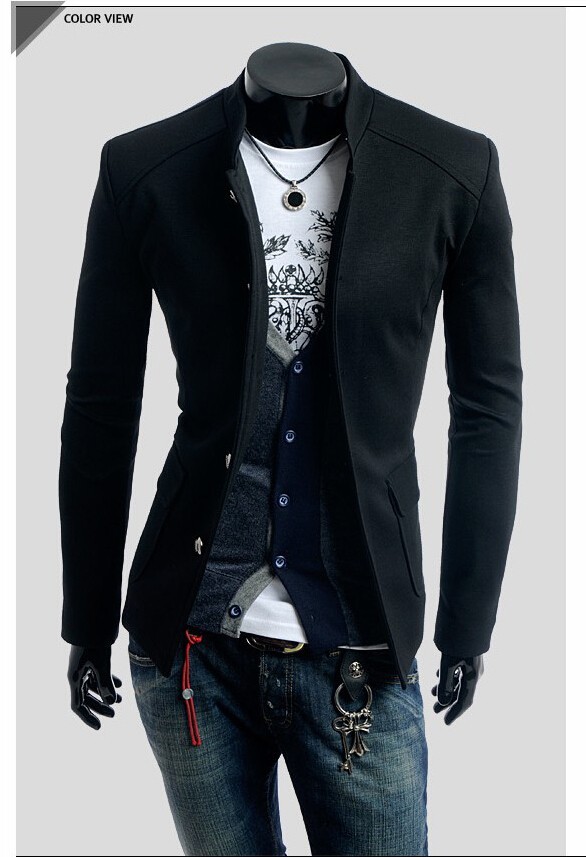 Купить 2015 году новый Корейский моды мужской slim fit блейзер пальто костюм кур