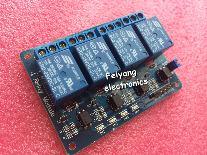 4 channel relay module 4-channel control board with optocoupler. Output way for arduino In stock
