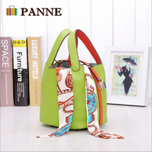 H Genuine Leather Basket Bag Women Handbag Tide Brand Embossed Handbags Bucket Bags Fashion Woman Bags