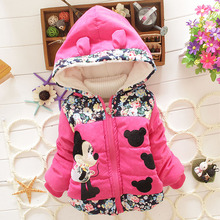 Kids winter Mouse new cute cartoon girls cotton padded jacket thick coat 2351