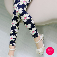 Wholesale Flowers Floral Printing Girls Leggings Pants Spring Summer Autumn Children’s Fashion Leggings