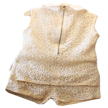 High quality new children clothing sets girls sleeveless flowers pants two pieces sets kids suits free