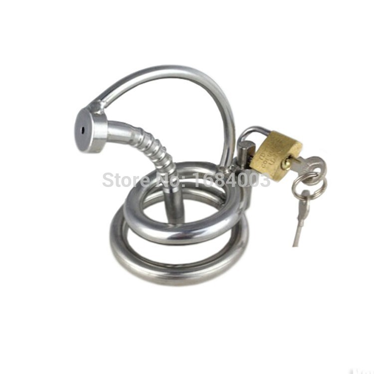 Sex Games Male Chastity Device Lockable Penis Ring Cage Steel Cock Cage