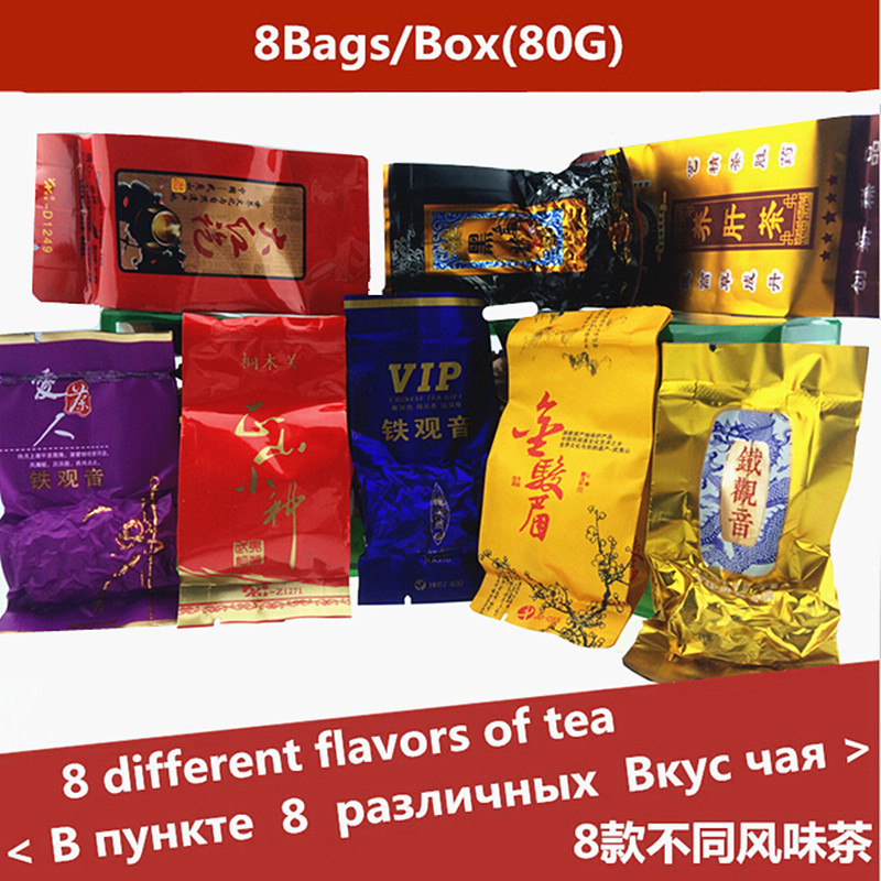 Гаджет  10 Different Flavors Famous Tea Chinese milk Oolong tea Green herbal puer Black Tieguanyin Lapsang souchong DahongpaoTea gift None Еда