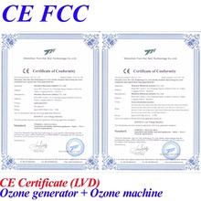 CE EMC LVD FCC 1g 3g 5g h industrial ozonizer o3