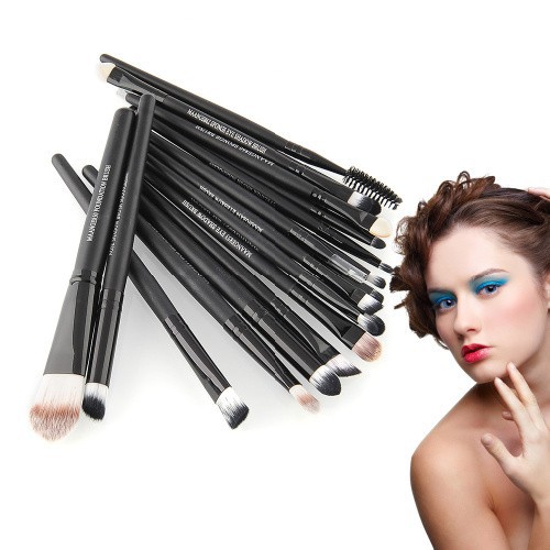 Pro 20pcs Make Up Eyeshadow Eyebrow Mascara Lip Sponge Eyeliner Brushes Set Kit Free shipping