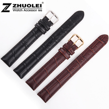 12mm 14mm 16mm 18mm 19mm 20mm 21mm 22mm 24mm 26mm 28mm Black Brown Crocodile grain Genuine Leather Watch Bands strap Bracelets