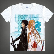 Sword Art Online T-shirts kawaii Japanese Anime tshirt Manga Shirt Cute Cartoon Kirito Kazuto Cosplay shirts 37161946984 tee 172