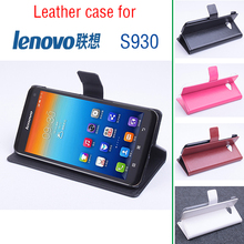 free shipping Lenovo S930 case cover, Good Quality Leather Case + hard Back cover For Lenovo S 930 cellphone In Stock