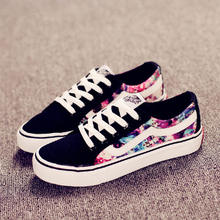 Canvas shoes 2015 autumn new arrival women’s shoes flat low casual floral women fashion casual shoe