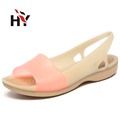 Rainbow Jelly Shoes Women Wedges Sandalias Woman Sandals Summer New Candy Color Peep Toe Stappy Beach