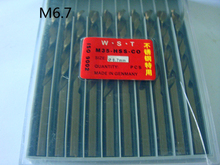 6.7 MM Cobalt broca derecho Shank fresa espiral bit 10 unids = 1 lote M35 materiales